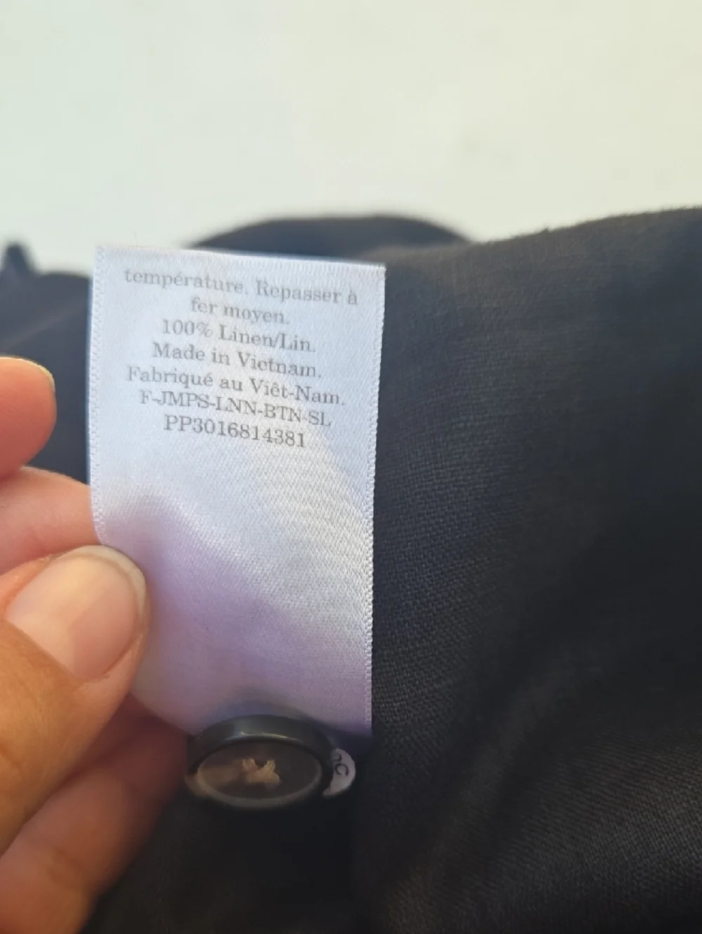 Everlane black 100% linen jumpsuit